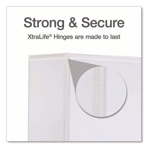 Xtralife Clearvue Non-stick Slant-d Ring Binder, 3 Rings, 3" Capacity, 11 X 8.5, White