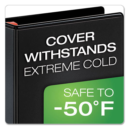 Xtralife Clearvue Non-stick Slant-d Ring Binder, 3 Rings, 3" Capacity, 11 X 8.5, Black