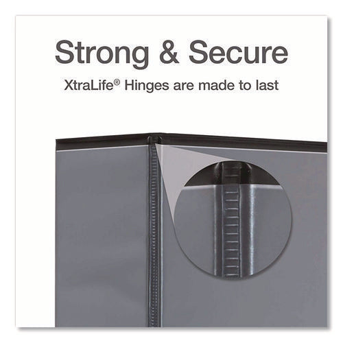 Xtralife Clearvue Non-stick Slant-d Ring Binder, 3 Rings, 4" Capacity, 11 X 8.5, Black
