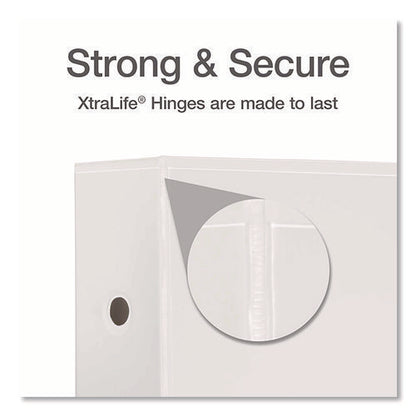 Xtralife Clearvue Non-stick Slant-d Ring Binder, 3 Rings, 5" Capacity, 11 X 8.5, White