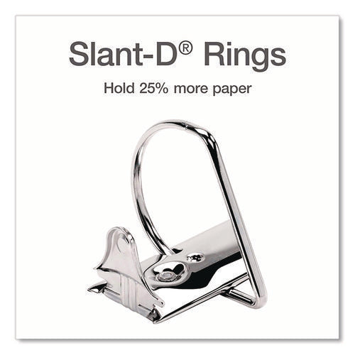 Xtralife Clearvue Non-stick Slant-d Ring Binder, 3 Rings, 5" Capacity, 11 X 8.5, White
