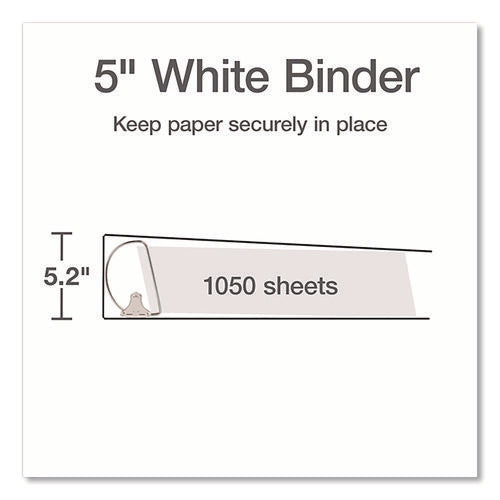 Xtralife Clearvue Non-stick Slant-d Ring Binder, 3 Rings, 5" Capacity, 11 X 8.5, White