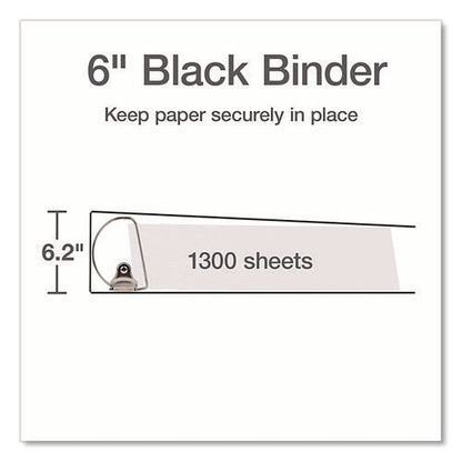 Xtralife Clearvue Non-stick Slant-d Ring Binder, 3 Rings, 6" Capacity, 11 X 8.5, Black