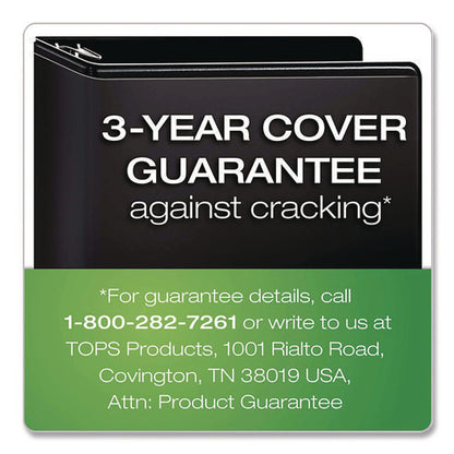 Xtralife Clearvue Non-stick Slant-d Ring Binder, 3 Rings, 6" Capacity, 11 X 8.5, Black