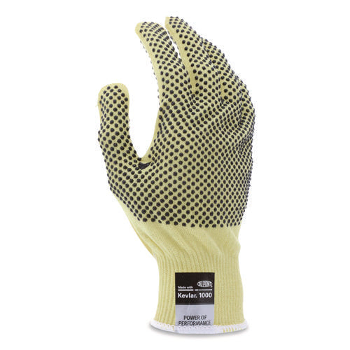 Cutpro Kevlar Gloves, Reversible, 10" Long, Large, Yellow/black, Pair