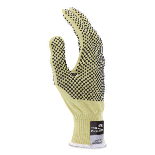 Cutpro Kevlar Gloves, Reversible, 10" Long, Large, Yellow/black, Pair