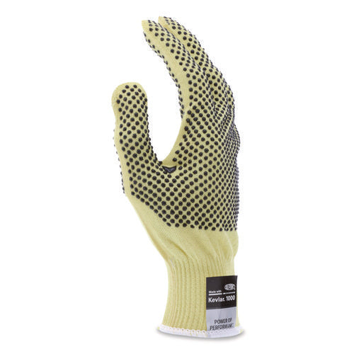 Cutpro Kevlar Gloves, Reversible, 10" Long, Small, Yellow/black, Pair