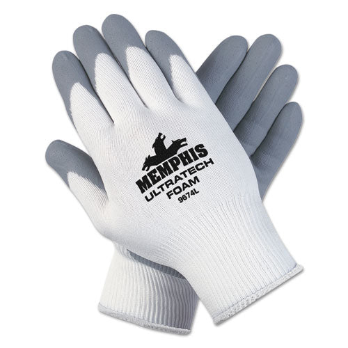 Ultra Tech Foam Nitrile Gloves, En388: 3121, X-large, Gray/white, 12 Pairs