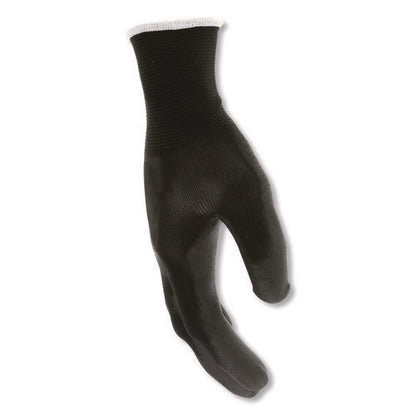 Work Gloves, 10" Long, Large, Black, 12 Pairs