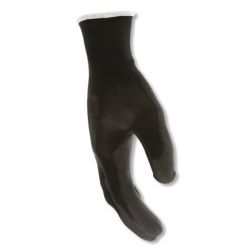 Work Gloves, 10" Long, Large, Black, 12 Pairs