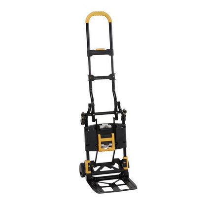 2-in-1 Folding Hand Truck, 300 Lb Capacity, 17" X 30.5" X 33.5", Black/yellow
