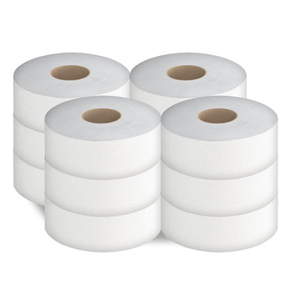 Select Jumbo Bath Tissue, Septic Safe, 2-ply, 3.3" X 750 Ft, White, 12 Rolls/carton