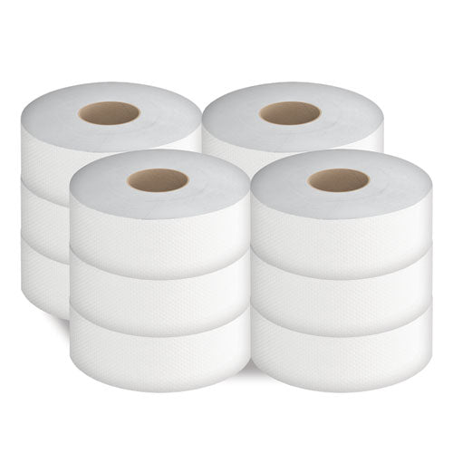 Select Jumbo Bath Tissue, Septic Safe, 2-ply, 3.3" X 750 Ft, White, 12 Rolls/carton