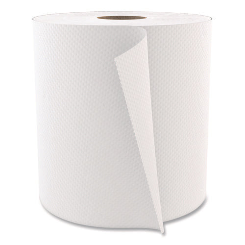 Select Roll Paper Towels, 1-ply, 7.9" X 800 Ft, White, 6 Rolls/carton