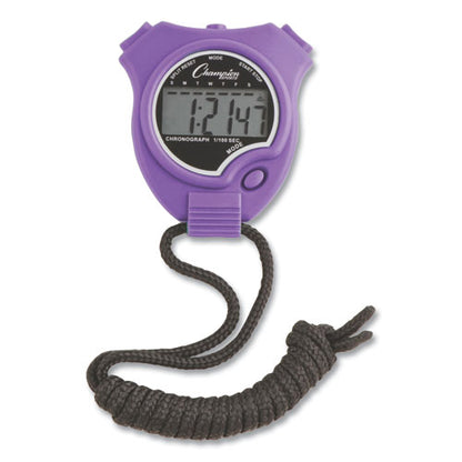Water-resistant Stopwatches, Accurate To 1/100 Second, Assorted Colors, 6/box