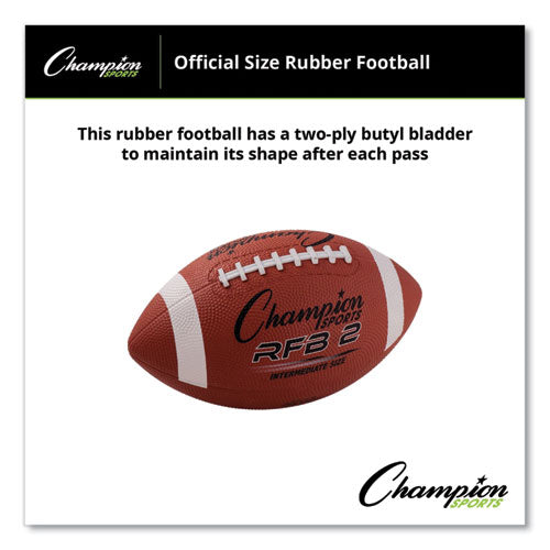 Rubber Sports Ball, Football, Intermediate/youth Size, Brown