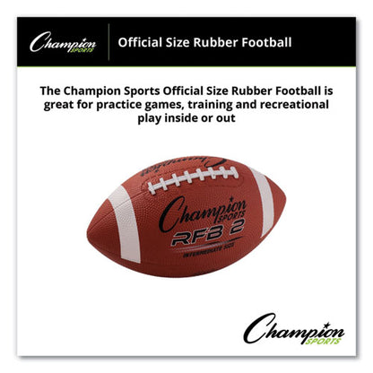 Rubber Sports Ball, Football, Intermediate/youth Size, Brown