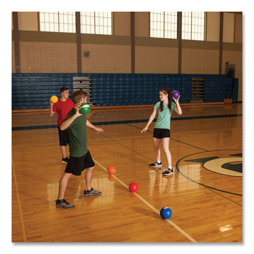Rhino Skin Dodge Ball Set, 6" Diameter, Assorted Colors, 6/set