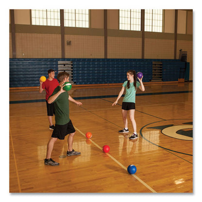 Rhino Skin Dodge Ball Set, 6" Diameter, Assorted Colors, 6/set