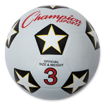 Rubber Sports Ball, Soccer, No. 3 Size, White/black