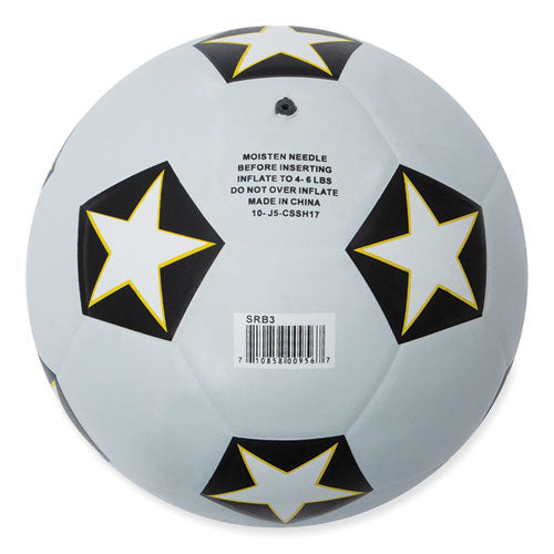 Rubber Sports Ball, Soccer, No. 3 Size, White/black