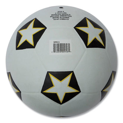 Rubber Sports Ball, Soccer, No. 5 Size, White/black