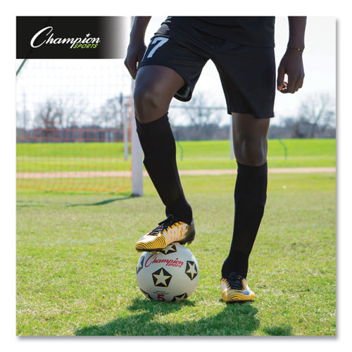 Rubber Sports Ball, Soccer, No. 5 Size, White/black