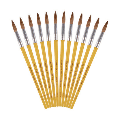 Watercolor Brush Set, Size 12, Camel-hair Blend, Round Profile, 3/pack