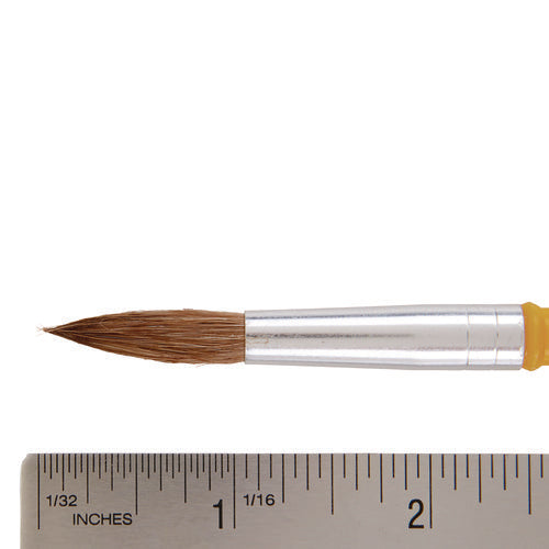 Watercolor Brush Set, Size 12, Camel-hair Blend, Round Profile, 3/pack