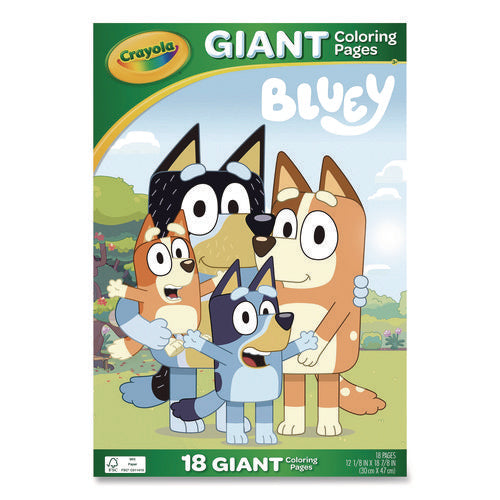 Bluey Giant Coloring Pages, Ages 3 And Up, 18.88 X 12.13 Sheets, 18 Pages