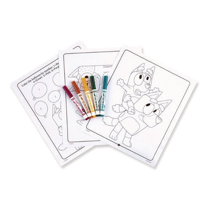 Bluey Color And Sticker Activity Set, Includes Five Markers, Ages 3 And Up, 32 Pages
