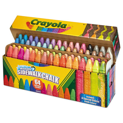 Ultimate Sidewalk Chalk, 4" X 0.5" Diameter, 60 Assorted Colors, 64/set