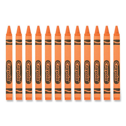 Bulk Crayons, Orange, 12/box