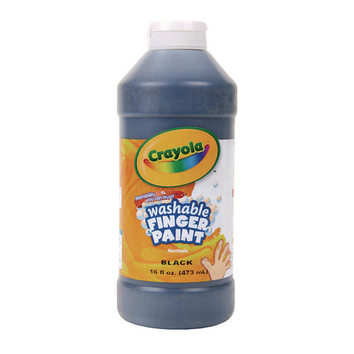 Washable Fingerpaint, Black, 16 Oz Bottle