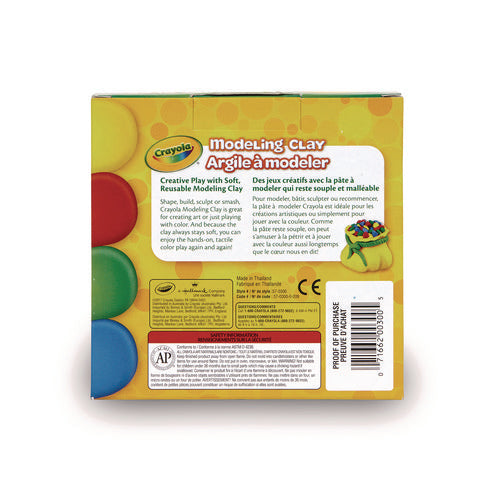 Modeling Clay Assortment, 4 Oz Of Each Color Blue/green/red/yellow, 1 Lb