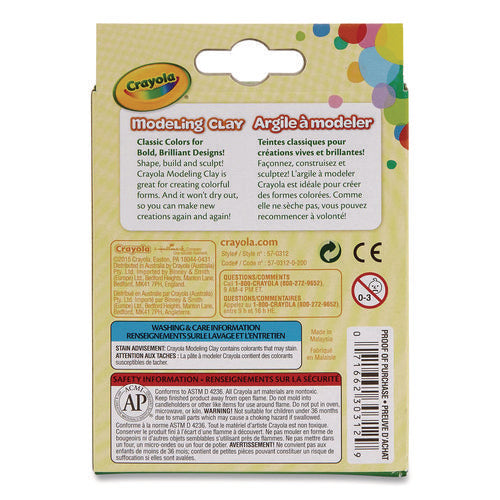 Modeling Clay Assortment, Blue/green/light Blue/orange/pink/purple/red/yellow, 4.8 Oz