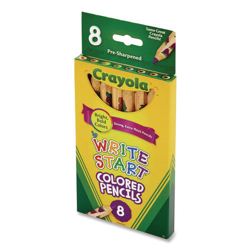 Write Start Colored Pencils, 5.33 Mm, Assorted Lead And Barrel Colors, 8/box