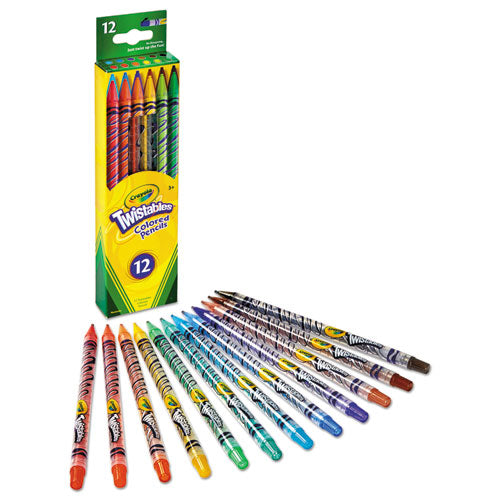 Twistables Colored Pencils, 2 Mm, 2b, Assorted Lead And Barrel Colors, Dozen