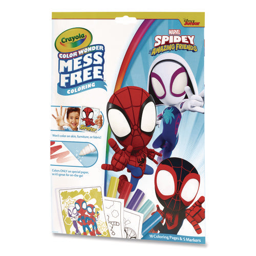 Spidey And His Amazing Friends Color Wonder Kit, Includes Five Markers, Ages 3 And Up, 18 Pages