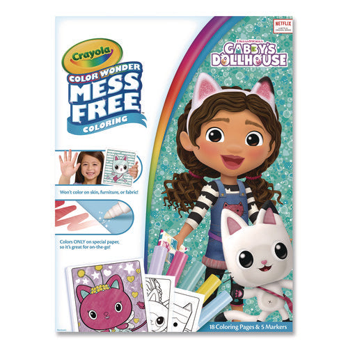 Gabby's Dollhouse Color Wonder Kit, Includes Five Markers, Ages 3 And Up, 18 Pages