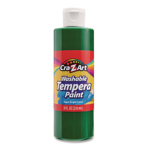 Washable Tempera Paint, 10 Assorted Colors, 8 Oz Bottle, 10/pack
