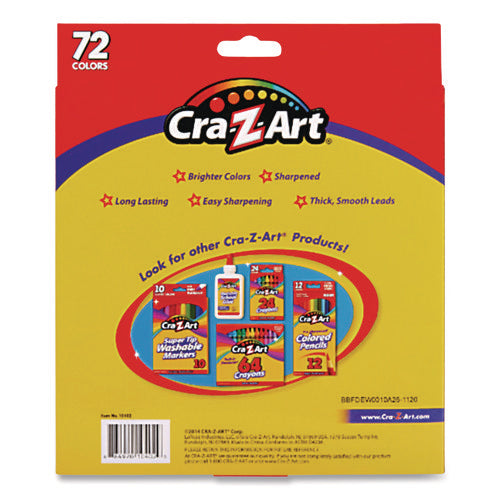 Colored Pencils, 72 Assorted Lead And Barrel Colors, 72/box
