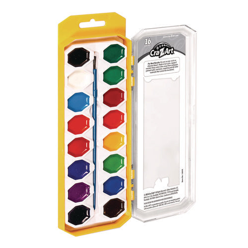 Washable Watercolors, 16 Assorted Colors, Palette Tray