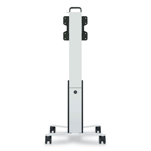 Mobile Tv Cart Coworksation, Engineered Wood, 3 Shelves, Supports 40 Lb, 22.5" X 22.6" X 50.89", White