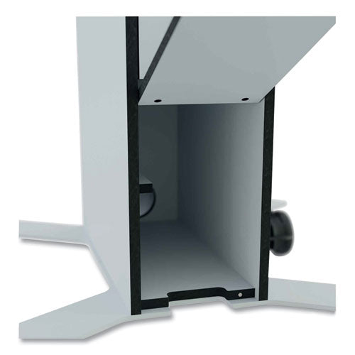 Mobile Tv Cart Coworksation, Engineered Wood, 3 Shelves, Supports 40 Lb, 22.5" X 22.6" X 50.89", White