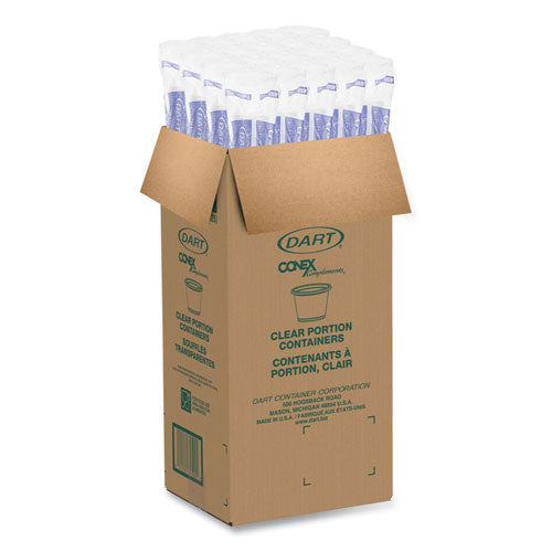 Conex Complements Portion/medicine Cups, 1 Oz, Plastic, Clear, 125/bag, 20 Bags/carton