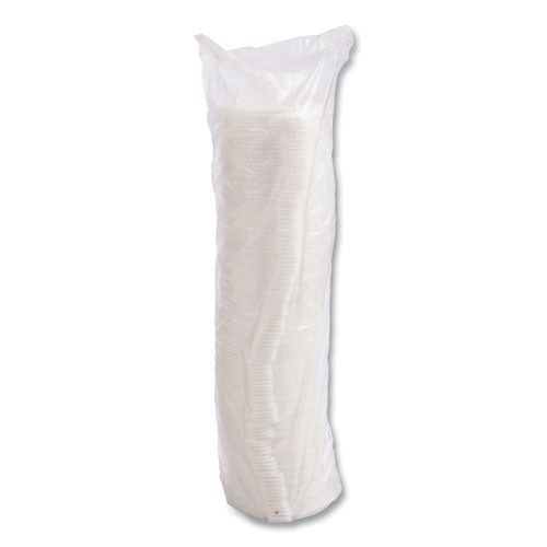 Lift N' Lock Plastic Hot Cup Lids, Fits 10 Oz Hot Cups, White, 1,000/carton