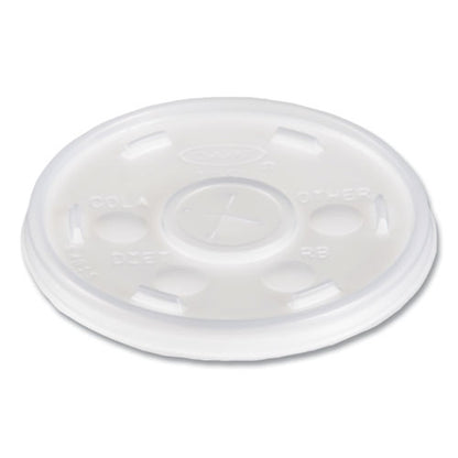 Plastic Cold Cup Lids, Fits 10 Oz Cold Cups, Translucent, 100/pack, 10 Packs/carton