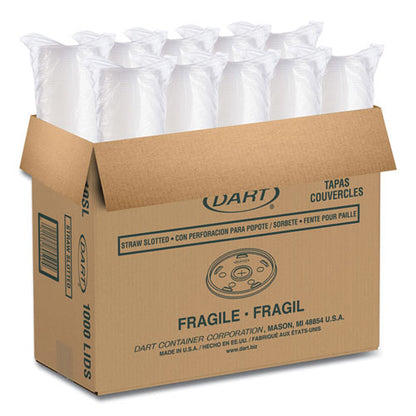 Plastic Cold Cup Lids, Fits 10 Oz Cold Cups, Translucent, 100/pack, 10 Packs/carton