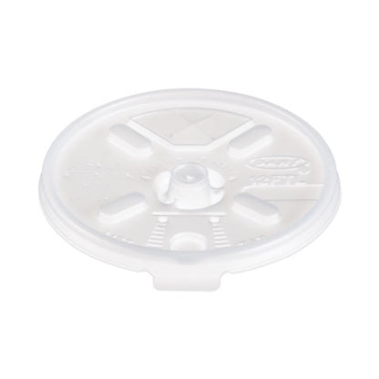 Lift N' Lock Plastic Hot Cup Lids, With Straw Slot, Fits 10 Oz To 14 Oz Hot Cups, Translucent, 100/sleeve, 10 Sleeves/carton